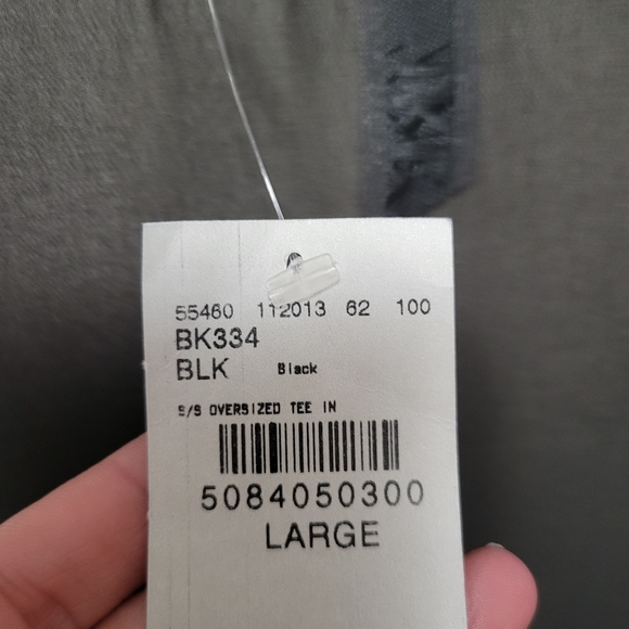 Bke black paisley velvet faux leather chiffon combo blouse size large - Picture 9 of 11